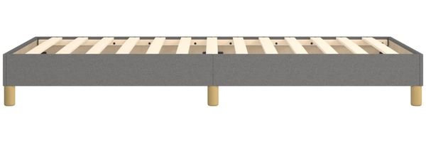 vidaXL Polsterbett, Stoff, 25,0 cm, Dunkelgrau, 90x190 cm, Natur Bild 6