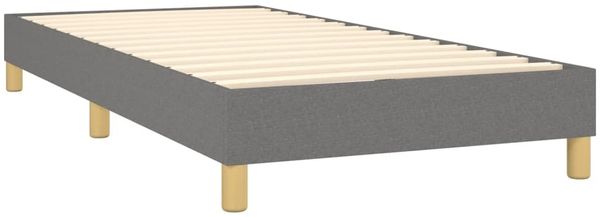 vidaXL Polsterbett, Stoff, 25,0 cm, Dunkelgrau, 90x190 cm, Natur Bild 4