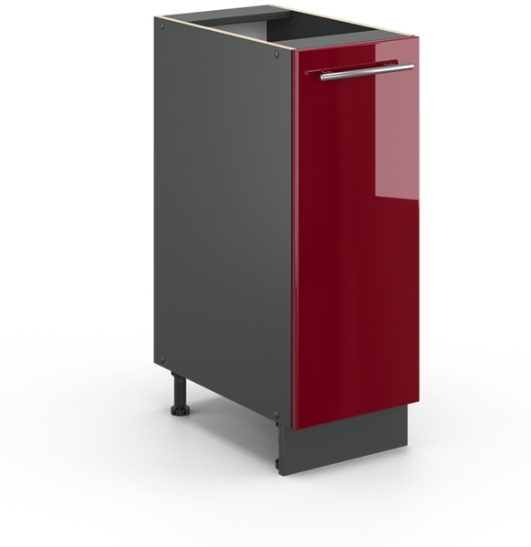 Apothekerschrank Fame-Line Bordeaux Hochglanz 30 cm ohne Arbeitsplatte Vicco