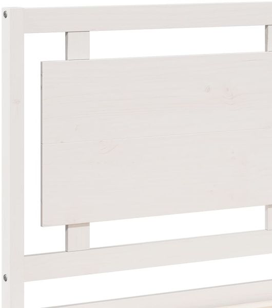 vidaXL Massivholzbett Extra Lang ohne Matratze Weiß 160x210 cm 3309190 Bild 7