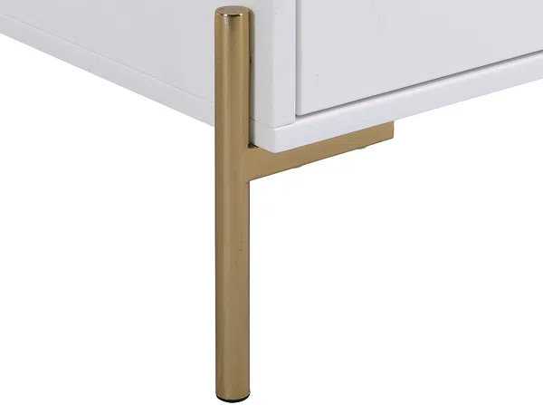 Vente-unique - KORASA Bedside table Holz, Platte Weiß - B 40 cm x H 50 cm x L 50 cm Bild 7