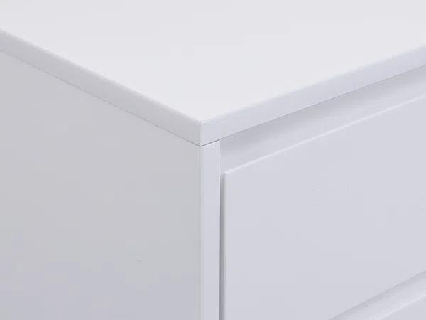 Vente-unique - KORASA Bedside table Holz, Platte Weiß - B 40 cm x H 50 cm x L 50 cm Bild 5