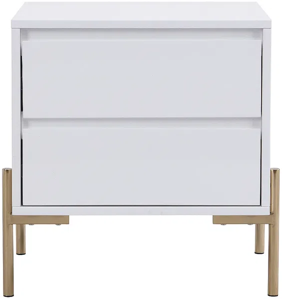 Vente-unique - KORASA Bedside table Holz, Platte Weiß - B 40 cm x H 50 cm x L 50 cm Bild 3