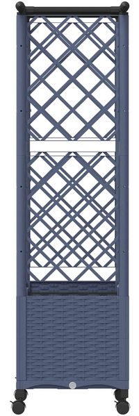 vidaXL Hochbeet mit Rankgitter und Dach Grau 124,5 x 40 x 142 cm PP 3423031 Bild 5