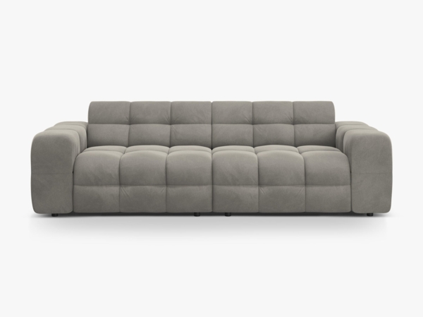 Micadoni Sofa Kendal 4-Sitzer Samt Magic Velvet Dunkelgrau