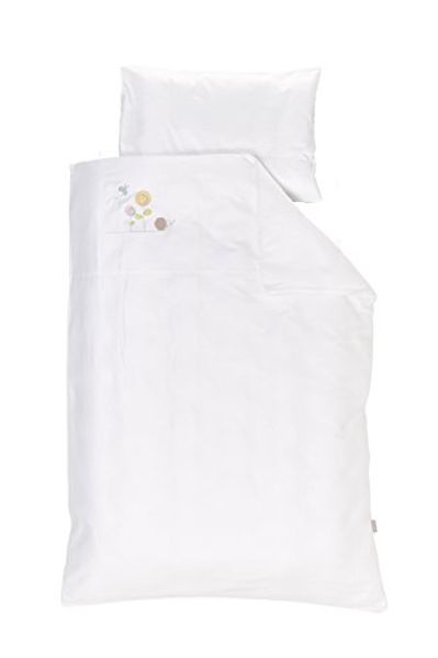 Träumeland Bettwäsche Stick Farbenfroh 80x80 cm weiß
