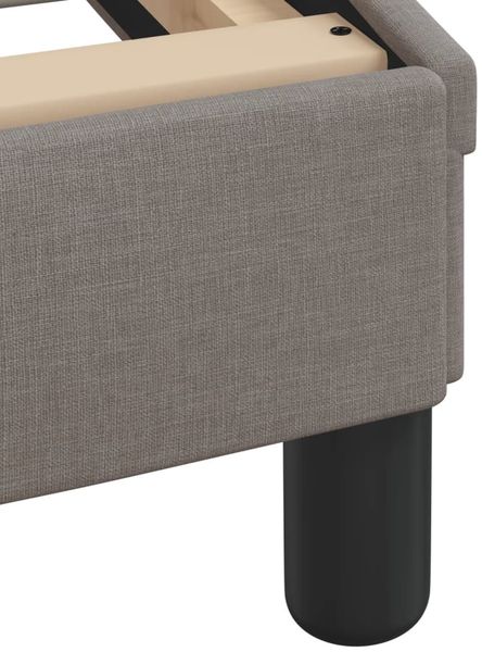 vidaXL Bett mit Matratze "Dover" Taupe 120x200 cm Stoff 3208368 Bild 6