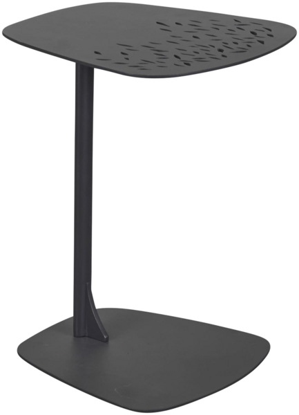 BARI Beistelltisch 39x40, Platte: Aluminium anthrazit, Gestell: Aluminium anthrazit