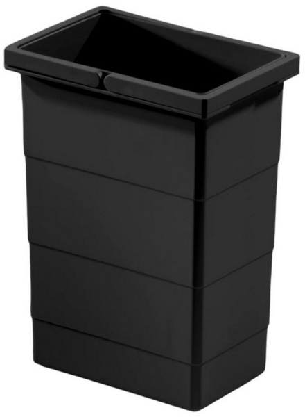 8 L Ersatzeimer 1225959 für Hailo Abfallsammler Raumspar Tandem (3642731) und + Raumspar Tandem S (3644931), schwarz