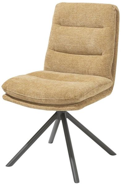 Stuhl Mia, Polyester, Grau, Gelb, 50 x 90 x 69 cm