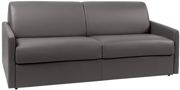 Vente-unique - CALIFE Sofa Kunstleder Grau - B 223 cm94 cm x H 85 cm x L 190 cm
