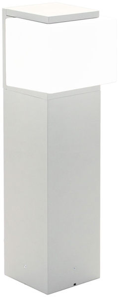 Außen-Stehleuchte, Alu, Glas weiß, H 40 cm