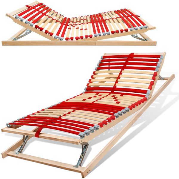 Coemo 2 Stk. Lattenrost RUBY KF 140×200 cm, 7-Zonen, 28 Leisten, Kopf- Fußteil verstellbar
