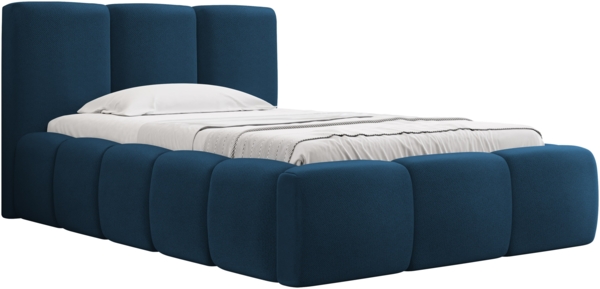 Mirjan24 'Koweni' Polsterbett mit Bettkasten, Bouclé, Dunkelblau, 90x200 cm