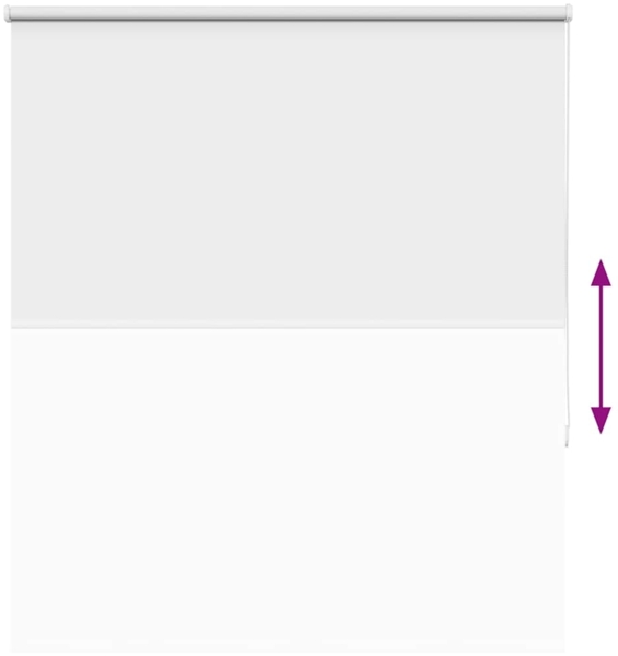 vidaXL Verdunkelungsrollo Weiß 125x150cm Stoffbreite 121,6cm Polyester 4011913 Bild 8