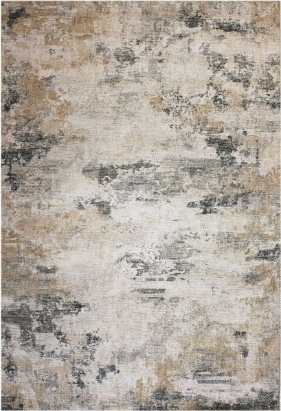 KADIMA DESIGN Teppich Waschbar, Abstrakt Wohnzimmer schmutzabweisend Rechteckig 115x170, Rechteckig, Höhe: 0 mm, Gelb-Natur, 100% Polyester, Flachgewebe, Flordichte 1 604 g/m²