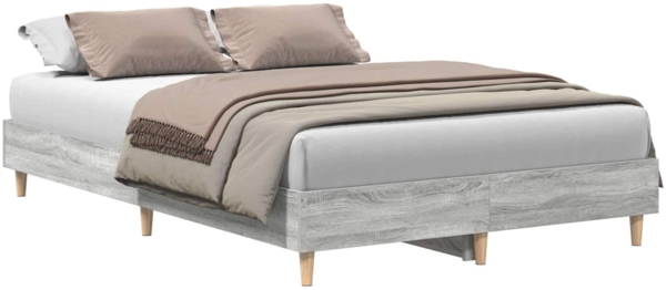 vidaXL Bettrahmen Graues Sonoma 193 x 123 x 25 cm Holzwerkstoff 861080