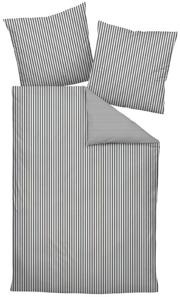 Hochwertige Janine Mako-Satin BETTWÄSCHE MODERN CLASSIC 3912 in verschiedenen Größen und Farben 135x200 / 80x80 cm anthrazit 48
