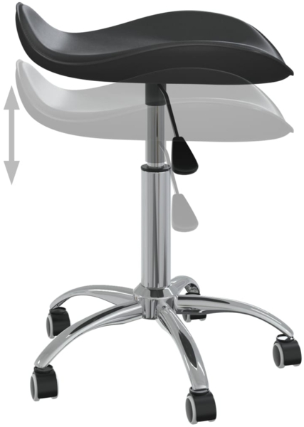 vidaXL Esszimmerstuhl Drehbar Schwarz Kunstleder [3088566] Bild 4