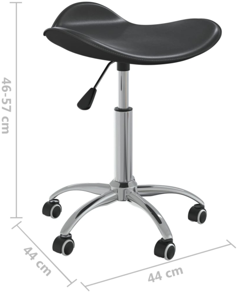 vidaXL Esszimmerstuhl Drehbar Schwarz Kunstleder [3088566] Bild 7