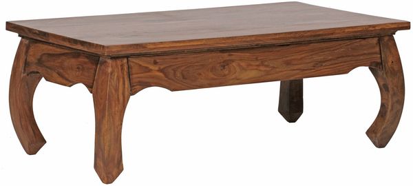 Couchtisch Massiv-Holz Sheesham 110 cm breit Wohnzimmer-Tisch Design dunkel-braun Landhaus-Stil Beistelltisch
