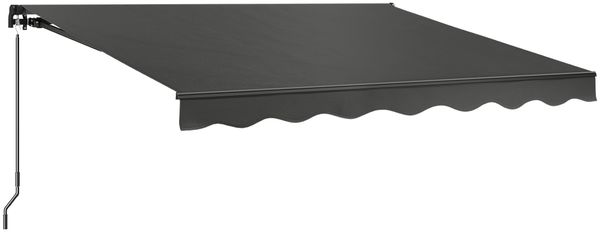 STEELSØN 'Kestria' Gelenkarmmarkise 300x250 cm, anthrazit, wetterfest und blickdicht, Markise mit Aluminium-Kassette und Wandhalterung, Balkonmarkise mit Handkurbel Bild 10