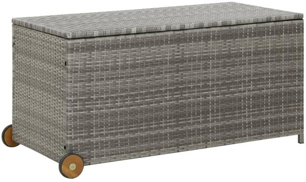vidaXL Garten-Auflagenbox Hellgrau 120x65x61 cm Poly Rattan 310090