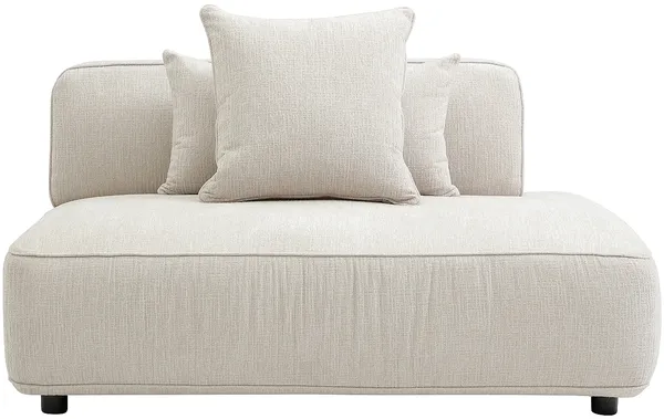 Vente-unique - LELACO Chaise longue Stoff Beige - B 105 cm x H 74 cm x L 145 cm