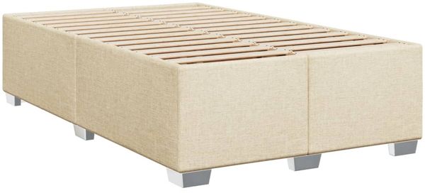 vidaXL Bettgestell ohne Matratze Creme 120x190 cm Stoff 3284462 Bild 3