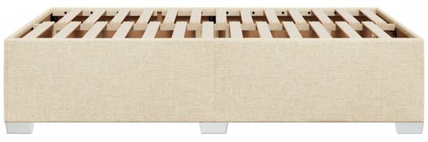 vidaXL Bettgestell ohne Matratze Creme 120x190 cm Stoff 3284462 Bild 5