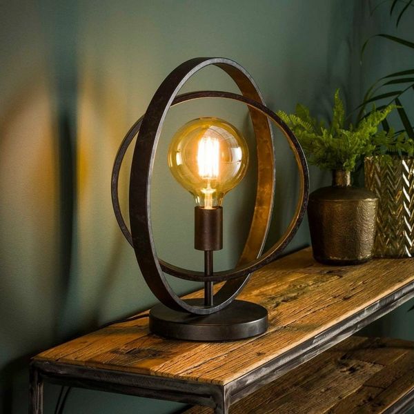 Liadomo Tischleuchte Houston, ohne Leuchtmittel, Tischlampe im rustikalen Industrial Stil