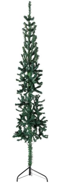 vidaXL Künstlicher Halb-Weihnachtsbaum mit Ständer Schlank Grün 210 cm 344602