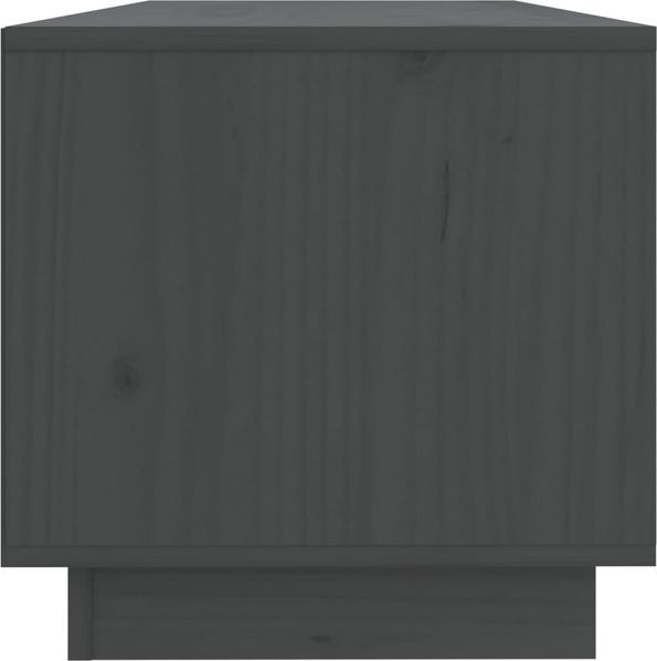 vidaXL TV-Schrank Grau 90x35x35 cm Massivholz Kiefer 813831 Bild 4