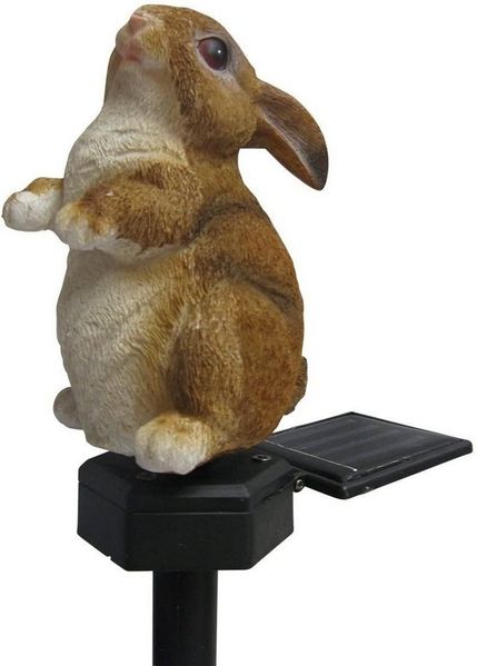 Luna24 simply great ideas. LED Solarleuchte Solar Solarleuchte Hase Beleuchtung Garten Dekoration Garten, Solarleuchte als Hase mit Erdspieß