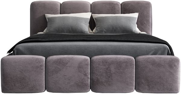 Polsterbett DONA 90x200 mit Matratze, Bettkasten und Lattenrost. Farbe: Grau 16 Bild 3
