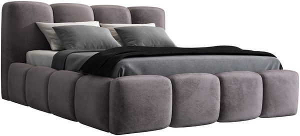 Polsterbett DONA 90x200 mit Matratze, Bettkasten und Lattenrost. Farbe: Grau 16 Bild 4