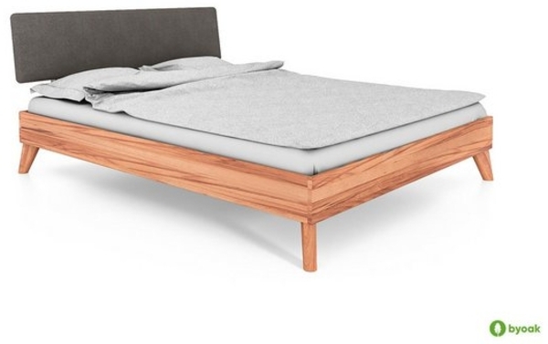 byoak Bett GREG 3 aus Massivholz mit Polsterkopfteil, Naturgeölt Bild 4