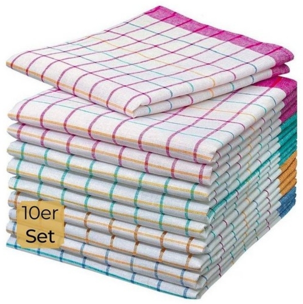Hometex Premium Textiles Geschirrtuch 10er Set - Geschirrtuch in bunt, Ideal als Küchentuch und Grubentuch mit hoher Wasseraufnahme Bild 2