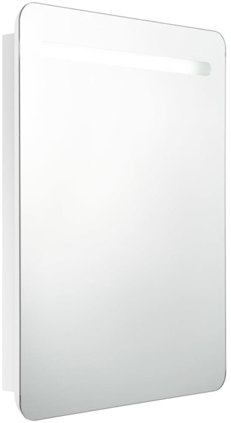 vidaXL LED-Spiegelschrank fürs Bad Glänzend Weiß 60x11x80 cm 326509