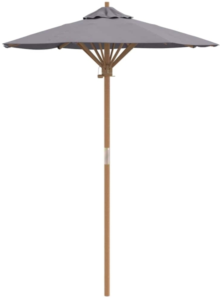 vidaXL Garten-Sonnenschirm Dunkelgrau Ø 270 x 260 cm Bambus 4108084