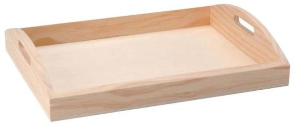 Glorex Holz Serviertablett 37 x 28 x 7 cm