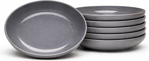van Well Suppenteller Malmö, Teller 20 cm, 6 Stück, (6 St), Teller Set, Steingut, spülmaschinen-/mikrowellengeeignet