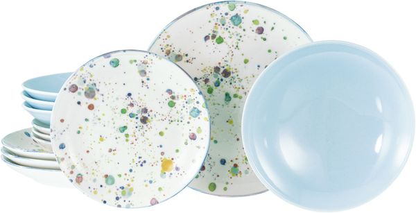 Candy Drops Bunt, Tellerset 12-tlg (mo)