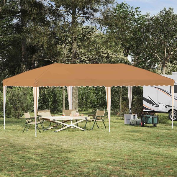 vidaXL Pop-up Partyzelt 575 x 290 x 245 cm Beige 42019782