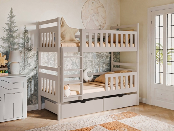 Etagenbett mit Stauraum Monik (Farbe: Cashmere, Größe: 80x180) Bild 2
