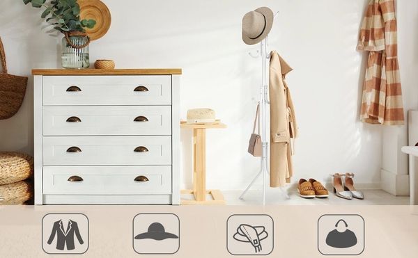 Youyijia Kleiderständer Garderobenständer mit 12 Haken – 175 cm Free-Standing Kleiderständer