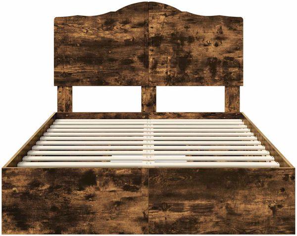vidaXL Aufbewahrungsbett Geräucherte Eiche 135 x 190 cm Holzwerkstoff 3413517 Bild 8