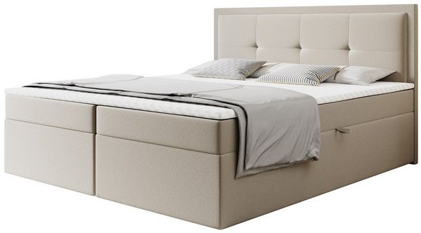Labett Boxspringbett Schlafzimmerbett CLARA 140x220 160x220 180x220 - Überlänge 220 cm