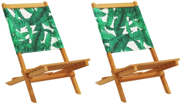 vidaXL Gartenstühle 8 Stk. Klappbar Grün Stoff und Massivholz 3214651