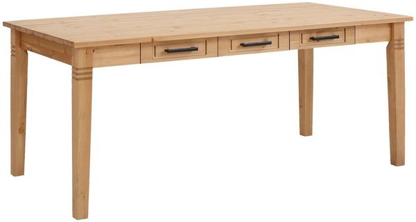 Home affaire Esstisch Anabel, aus massiver Kiefer, 6 Schubladen unter der Tischplatte, Breite 180 cm